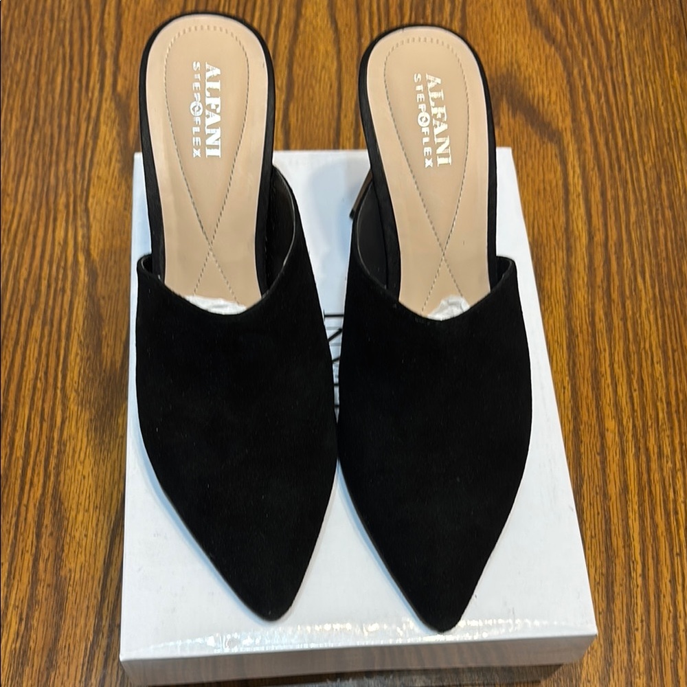 Alfani Women's Black Suede Mules